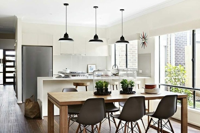 minimalistinio stiliaus virtuvės sala