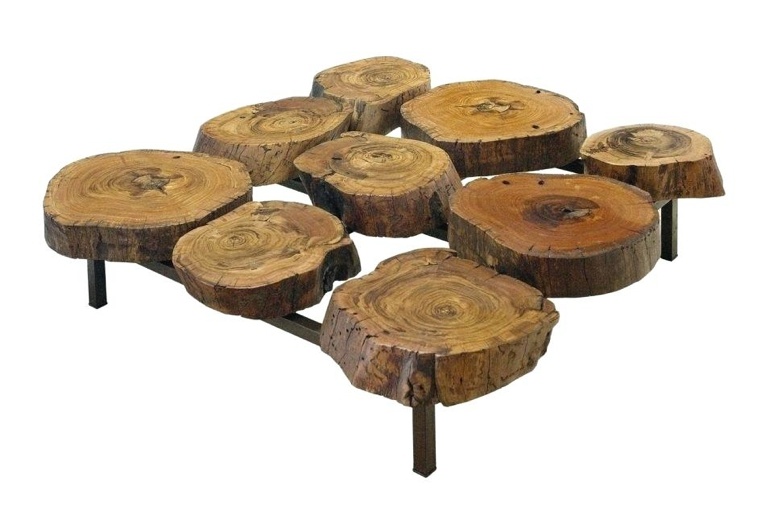 stolovi za kavu s drvenim diskovima