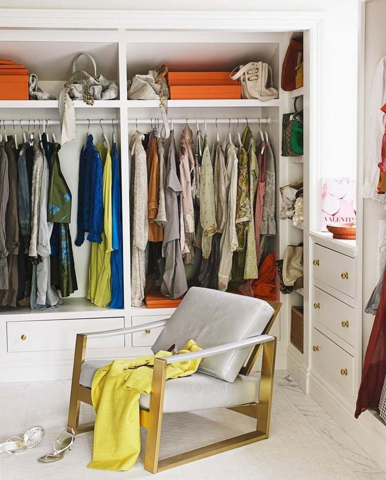 walk in closet organizirati ideju za skladišni prostor