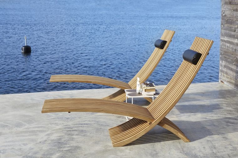 sedia in legno decorazione nordica terrazza