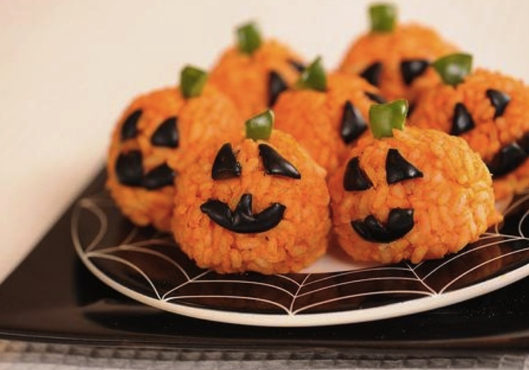 Polpette di riso a forma di zucca