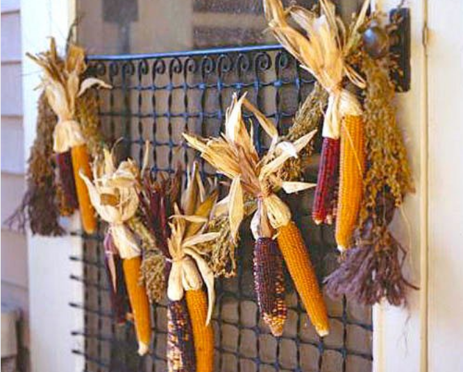 Őszi dekoráció-füzér-kukorica
