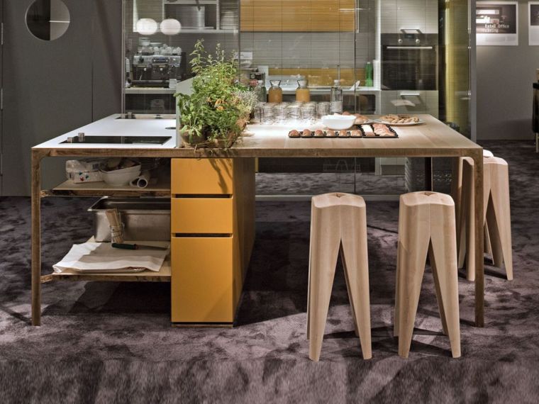 cucina isola progettazione design moderno