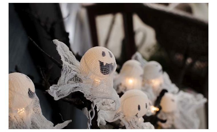 ハロウィーンmake-it-yourself-ghost-decoration