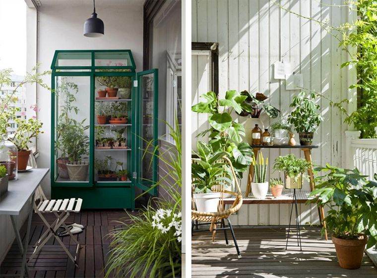 mažų daržovių sodo idėjos balkonas terasa originalūs baldai vazoninėse daržovėse