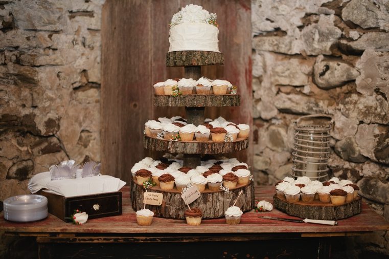 素朴な秋-結婚式-カップケーキ
