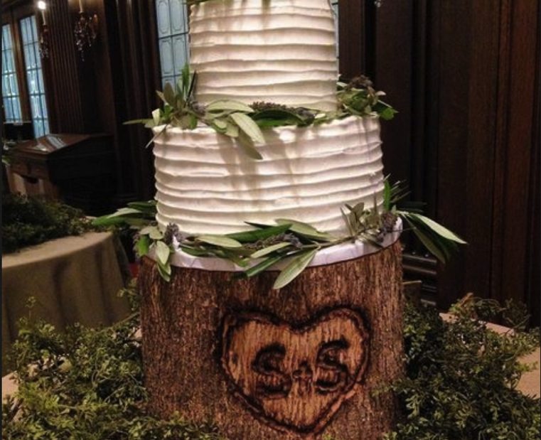 vestuvinis tortas-ant medžio-kelmas