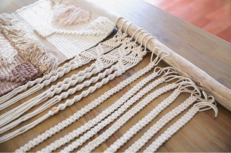 macrame-de-mur driftwood deco