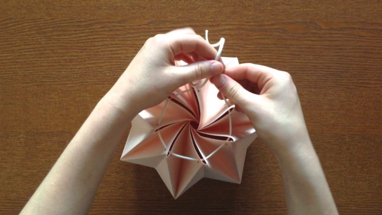 DIY origami abažur
