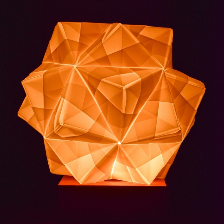 jedinstveni stil abažur od žutog origamija