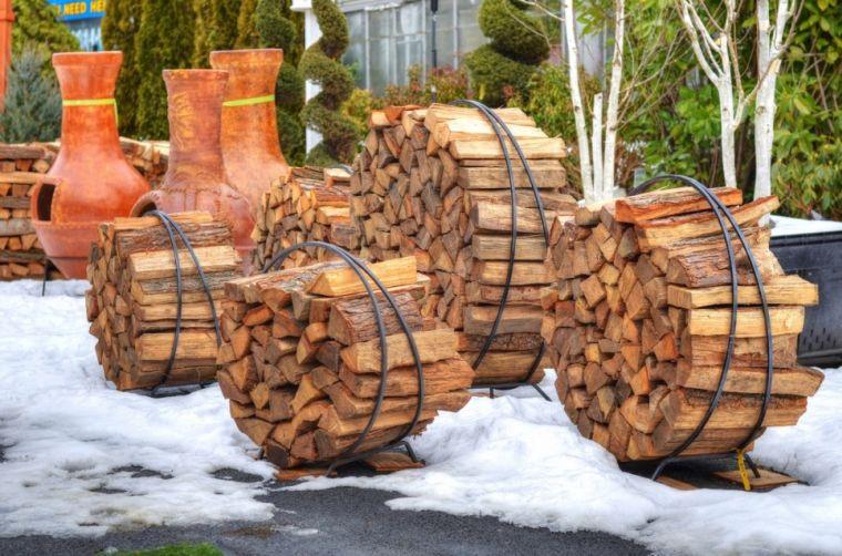 lauko medienos sandėliavimo vietos taupymo apskrito idėja
