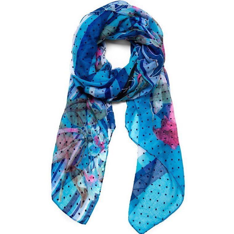 sciarpa blu donna desigual