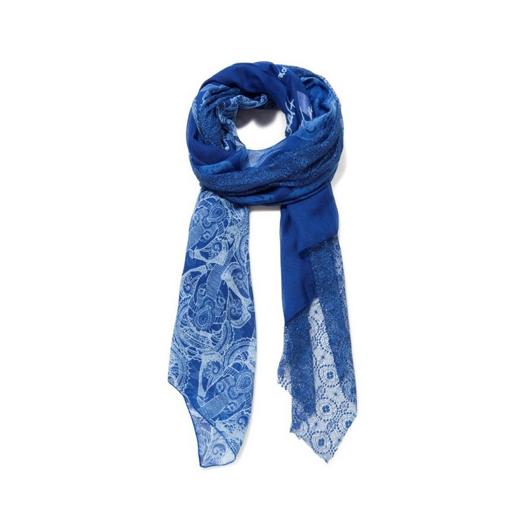 accessori sciarpa blu da donna