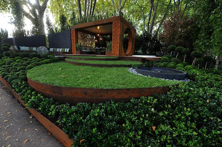 decorazione da giardino in acciaio corten