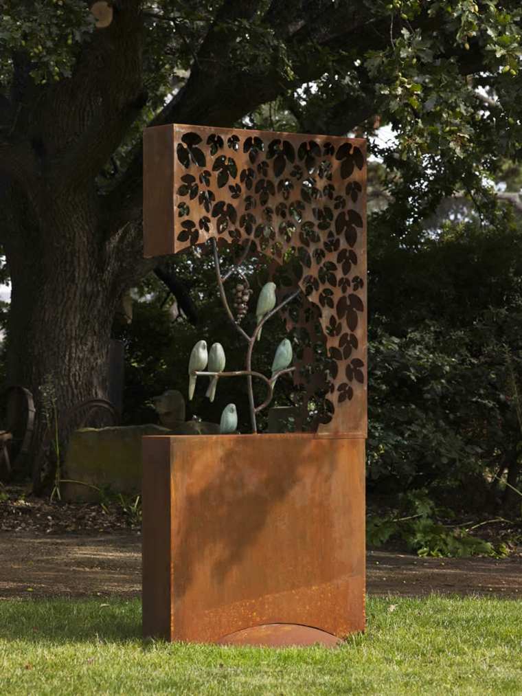 deco da giardino in acciaio corten