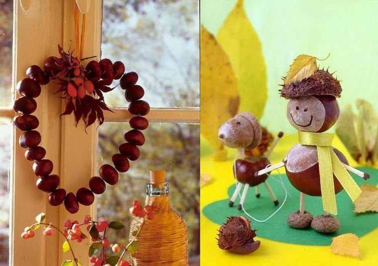 栗の花輪の子供たちの活動のアイデアDIY秋の子供たちの活動