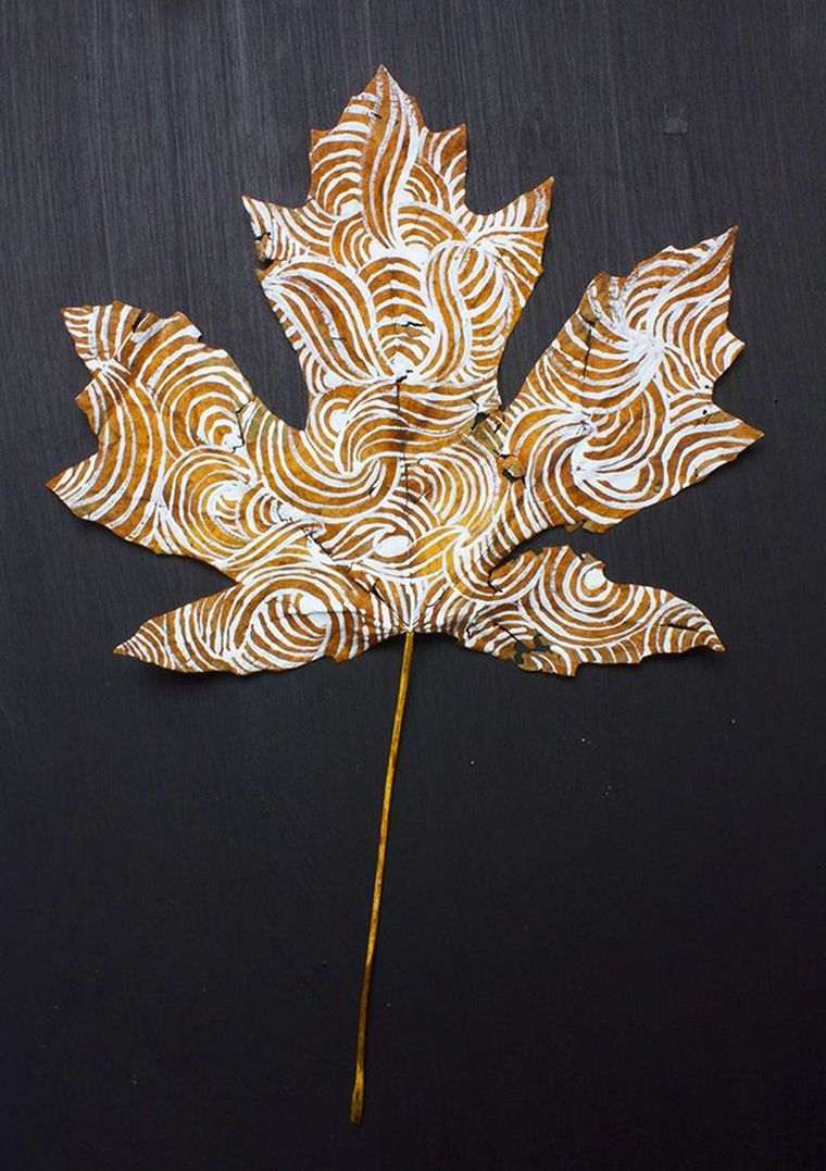 papuošimas-lapų-medžių-rudens doodle