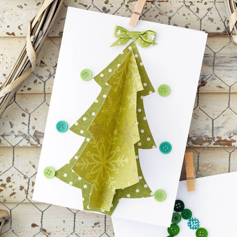 DIY-karácsonyi buli-ötlet-üdvözlőlap-papír-csináld magad