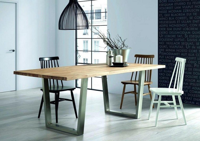 Drveni stol za blagovanje stolovi dizajn interijera apartmana