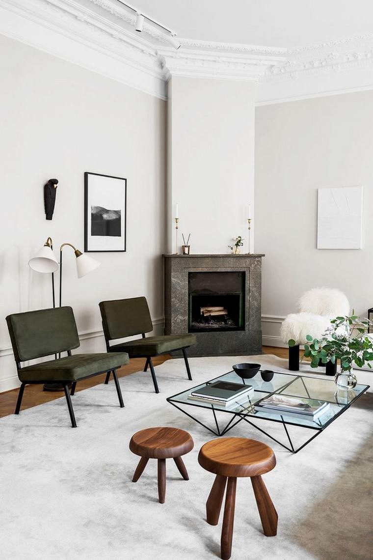 ideja dizajna prostora dnevna soba fotelja kamin oprema airbnb
