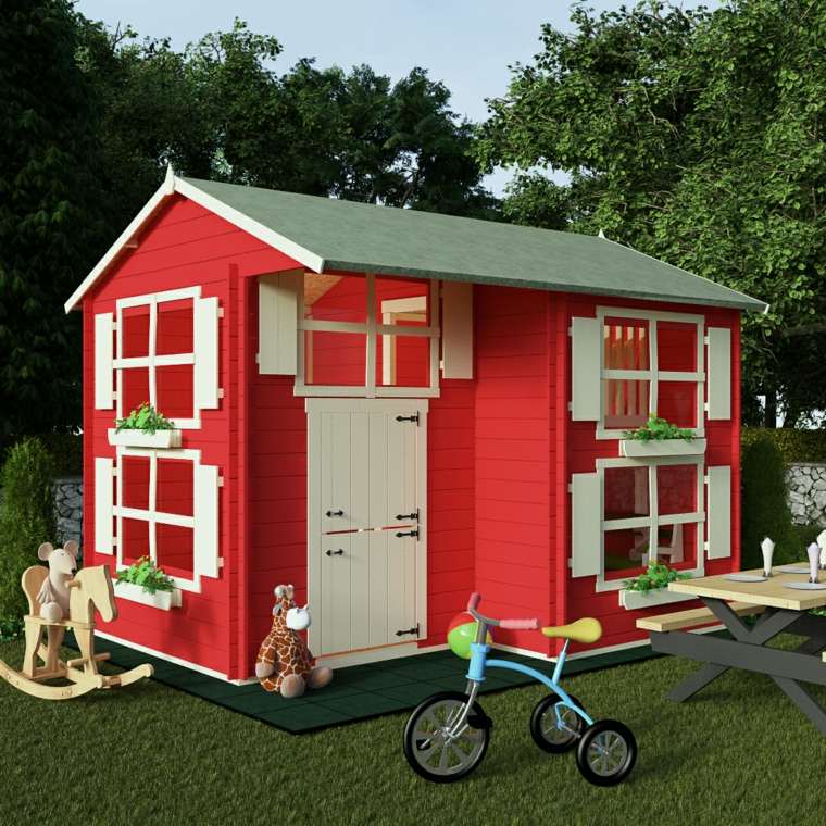 medinių namų statybos idėjos vaikams sodo žaidimai
