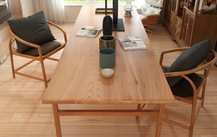 belső zen modern ház asztal