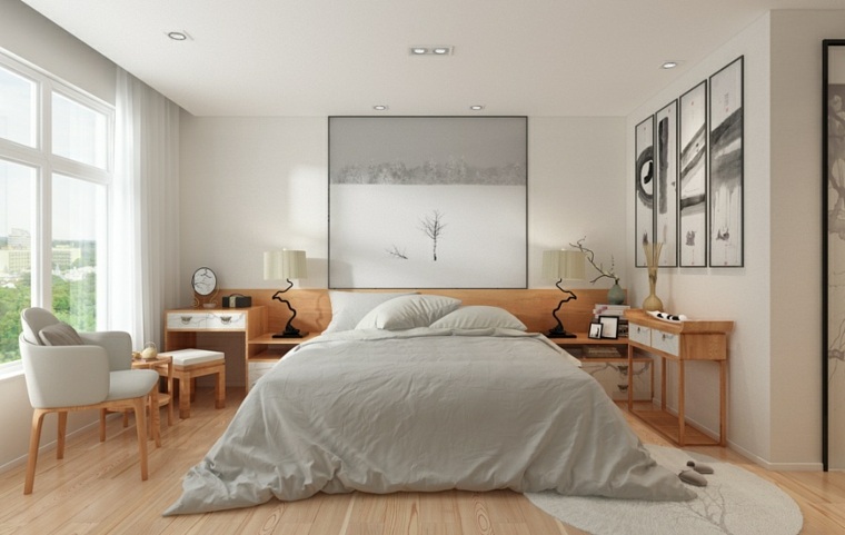 Zen dekorációs lakás modern ház hálószoba