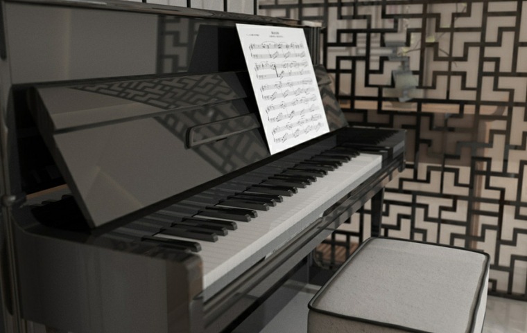 Zen belső modern ház zongora