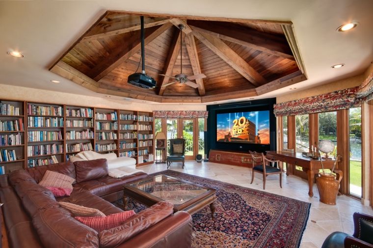 layout libreria con home cinema