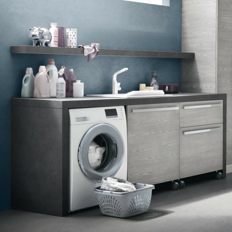 modernaus stiliaus skalbimo kambario kriauklė