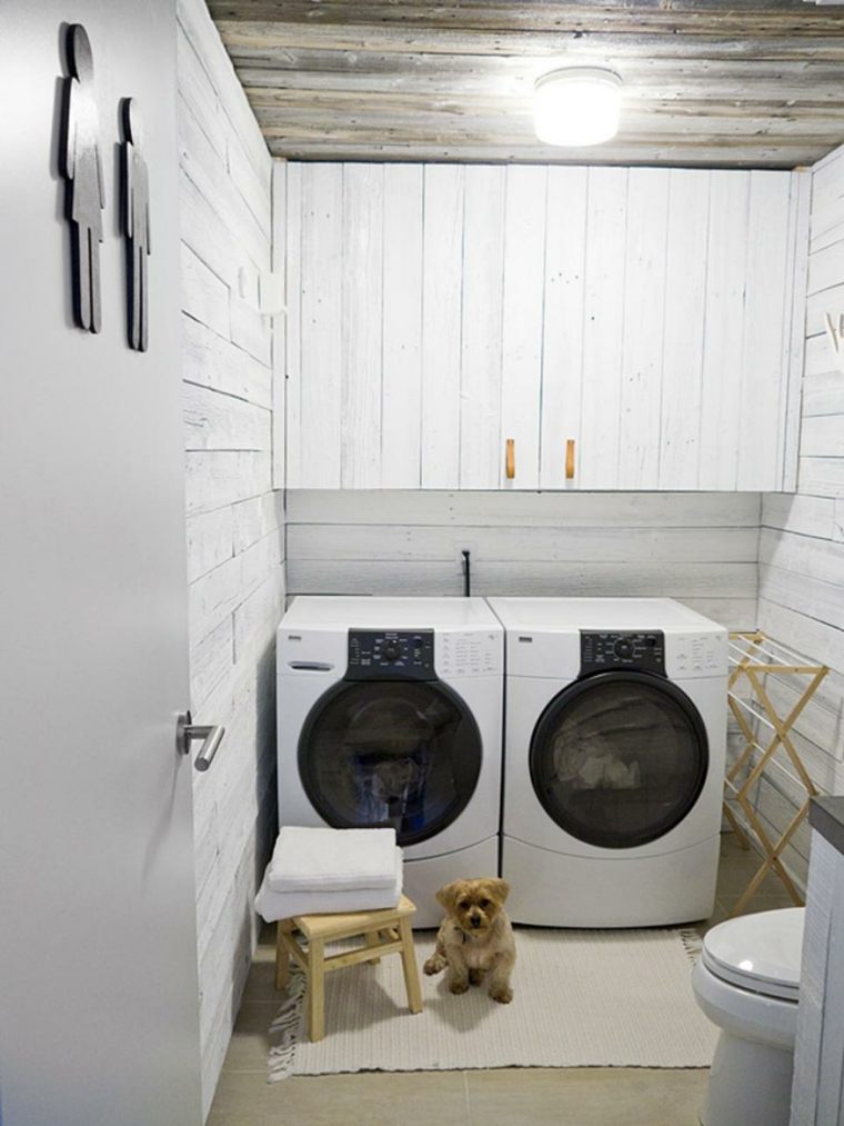 mažų skalbimo kambarių deko wc dizainas