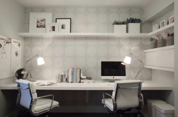 szürke fehér otthoni iroda