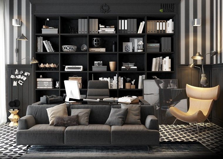 moderno design di interni per la casa layout dell'ufficio elegante stile maschile