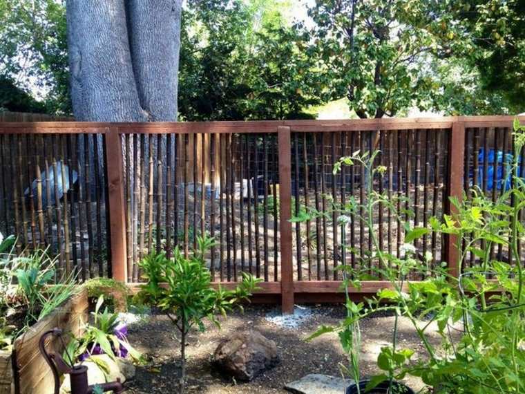 idea di recinzione da giardino in legno fai da te moderno paesaggio all'aperto