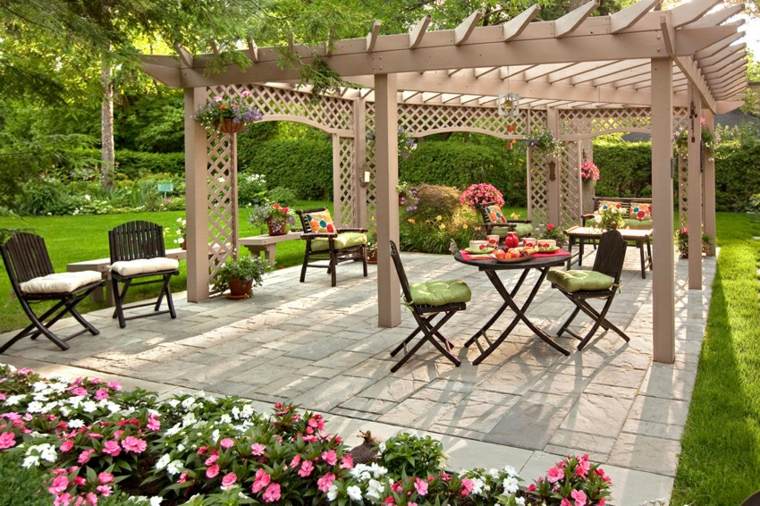 Idea di mobili da giardino per esterni pergola in legno design