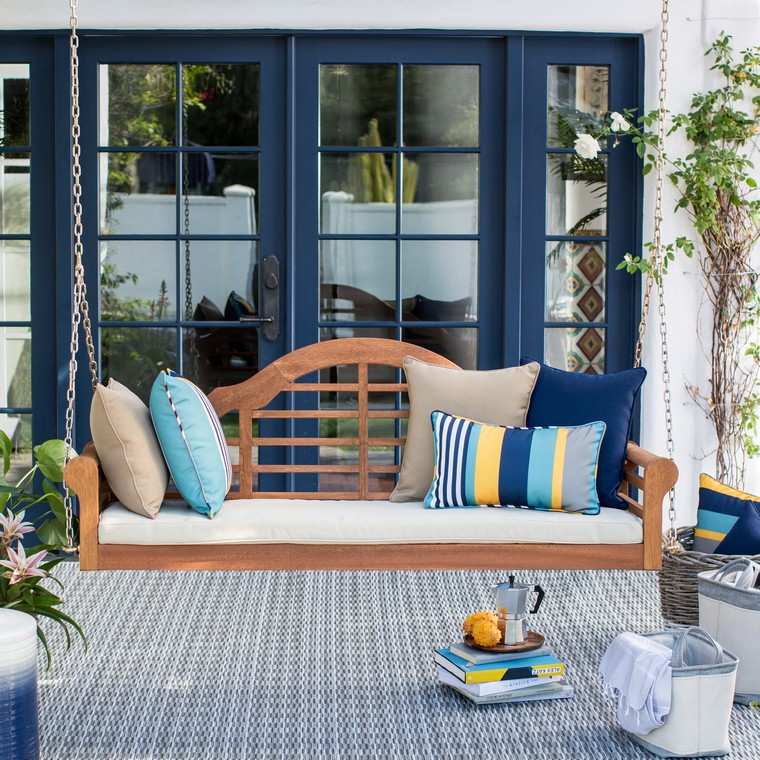 Cuscini da giardino per panche da esterno moderne per l'abbellimento del paesaggio