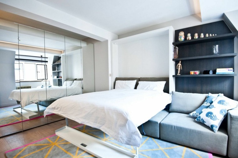 小さなアパートの家具のインテリアデザインベッドの省スペース