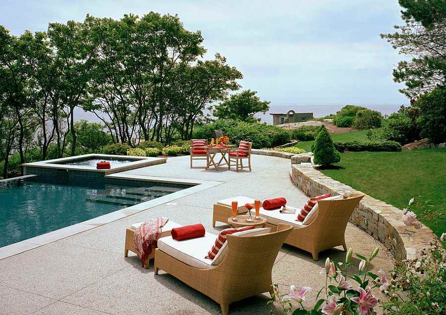 Idea arredo giardino con piscina mobili da giardino per esterni idea per esterni giardino paesaggistico con piscina