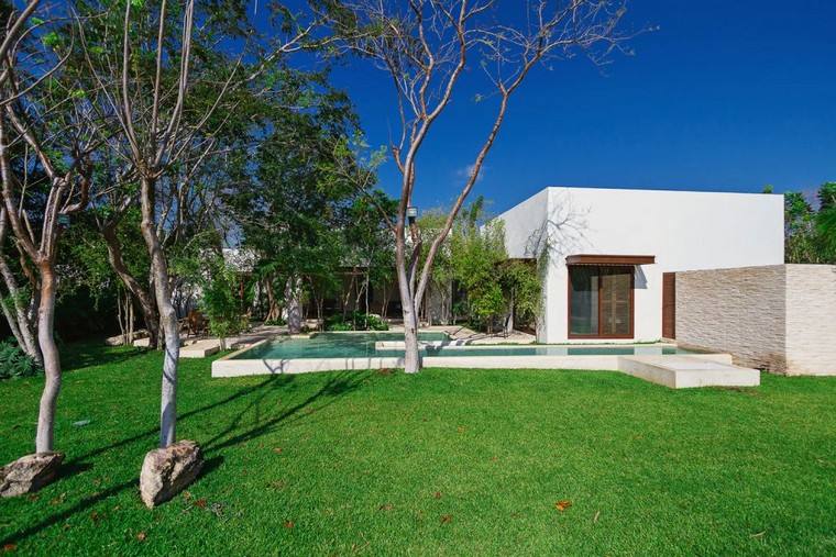 Design esterno moderno per la casa da giardino paesaggistica