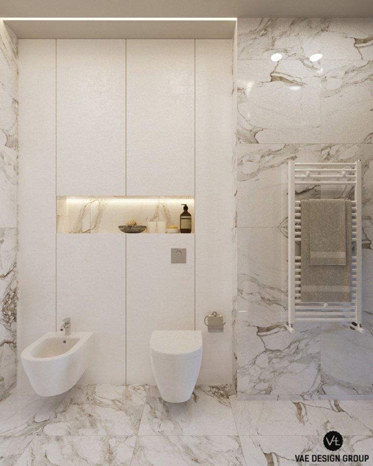 modernaus interjero dizaino marmuro pakabinamo tualeto idėja