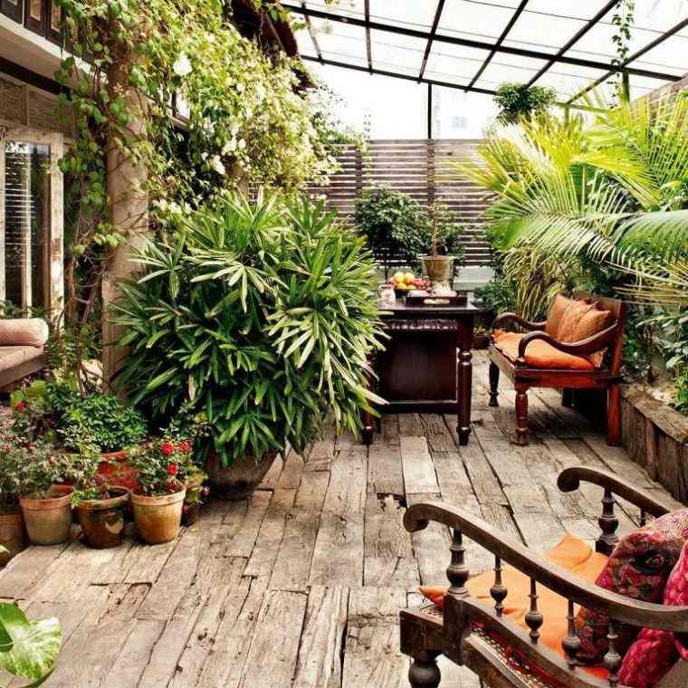 paesaggistica piccolo giardino esterno-terrazza-pergola-vetro