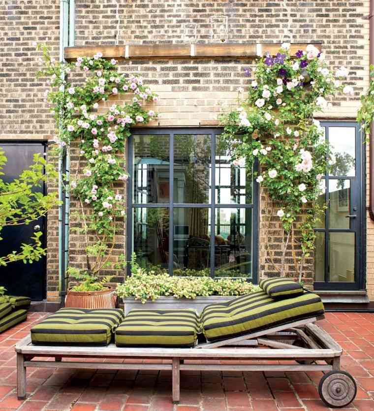 paesaggistica piccoli mobili da giardino-su-rotelle-chaise-longue-legno