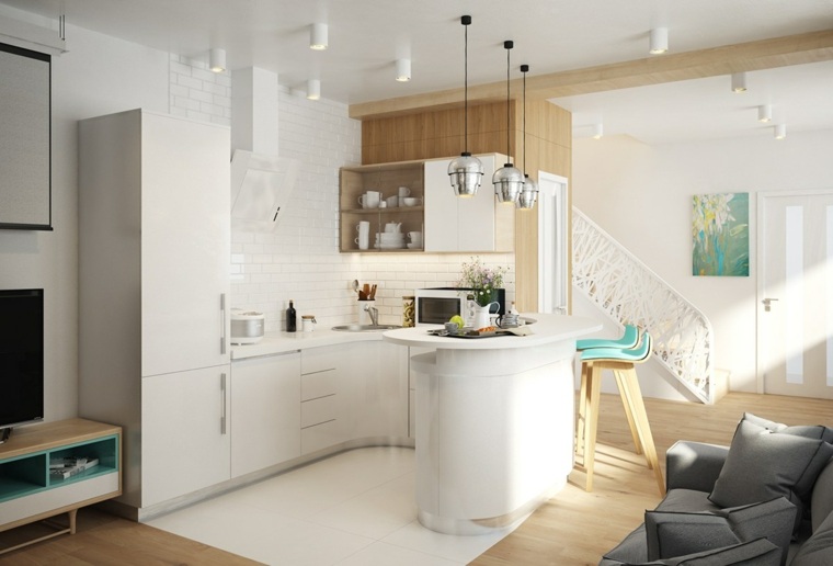 idea cucina cucina isola design moderno lampada a sospensione