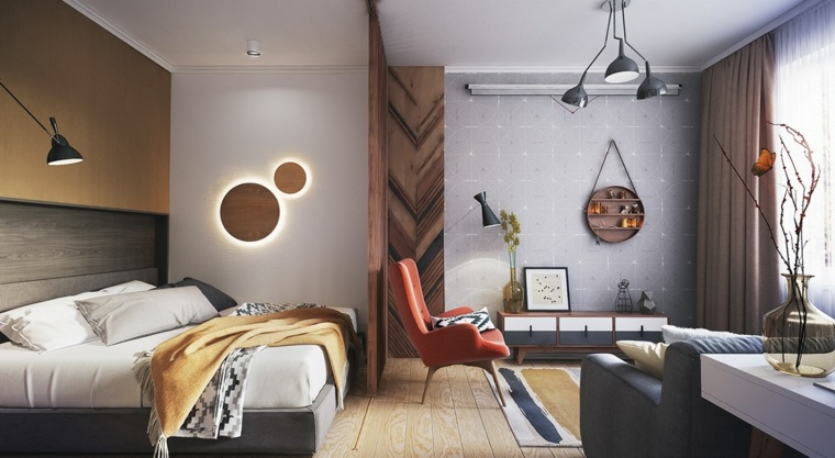 díszíteni egy kis lakás ötlet ágy hálószoba fali dekoráció