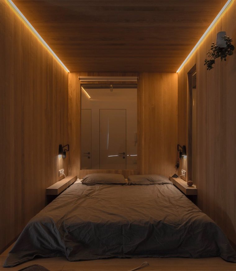 studio luci appartamento piccolo camera da letto