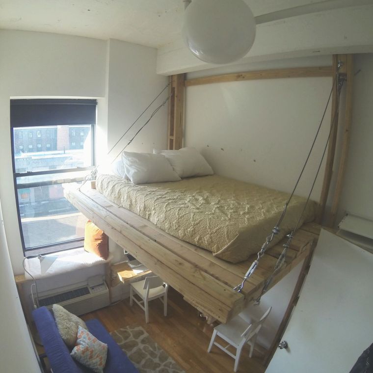 DIY省スペースハンギングベッド