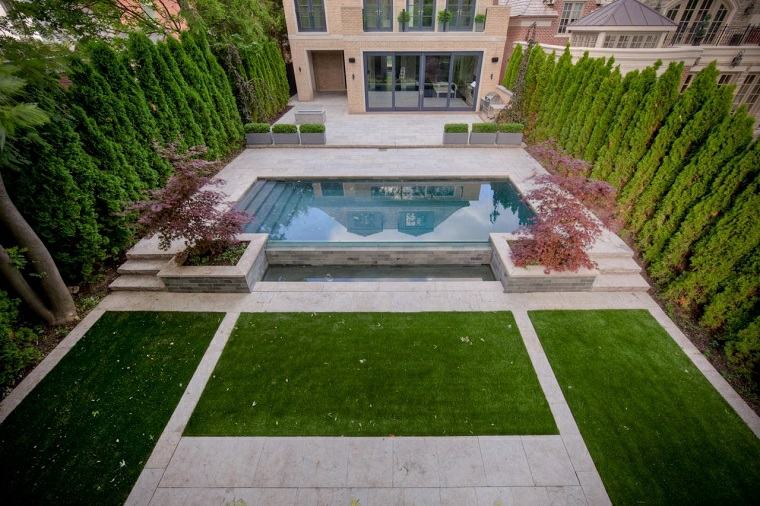 Idee per il giardino della piscina in giardino