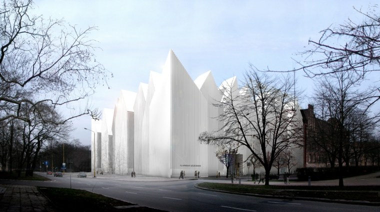 šiuolaikinė architektūra filharmonija-lenkija