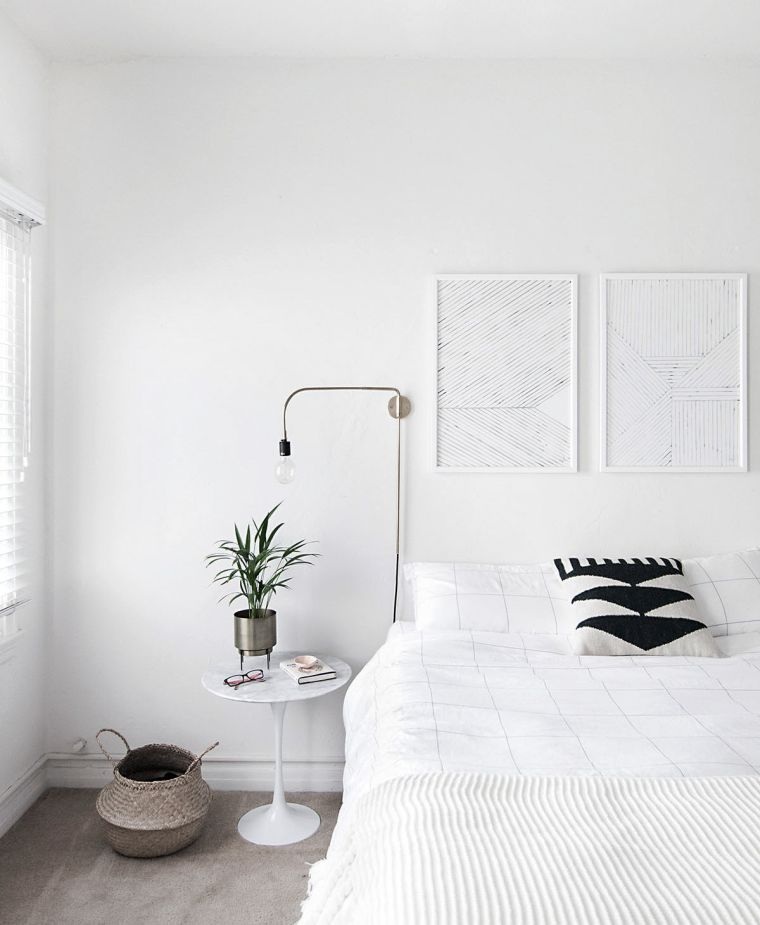camera da letto dal design minimalista