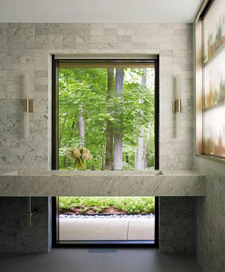 šiuolaikiškas vonios kambario langų marmuro dizaino šviestuvas